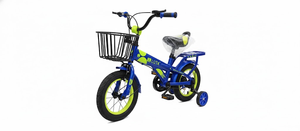 Picture of Luta Kids’ Bicycle with Training Wheels – 12-Inch Steel Frame Bike for Young Riders