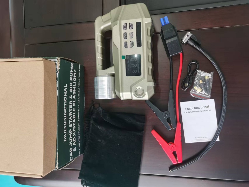 Picture of High Power Digital Jump Starter with Digital Compressor & Adjustable Flashlight