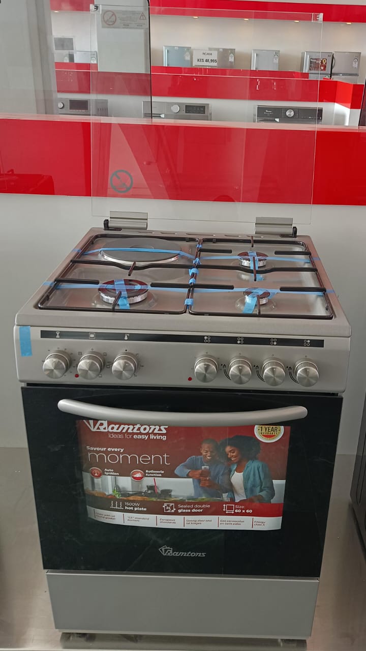 Picture of Ramtons 3G+1E 60X60 SILVER COOKER - RC/606 (1YR WRTY