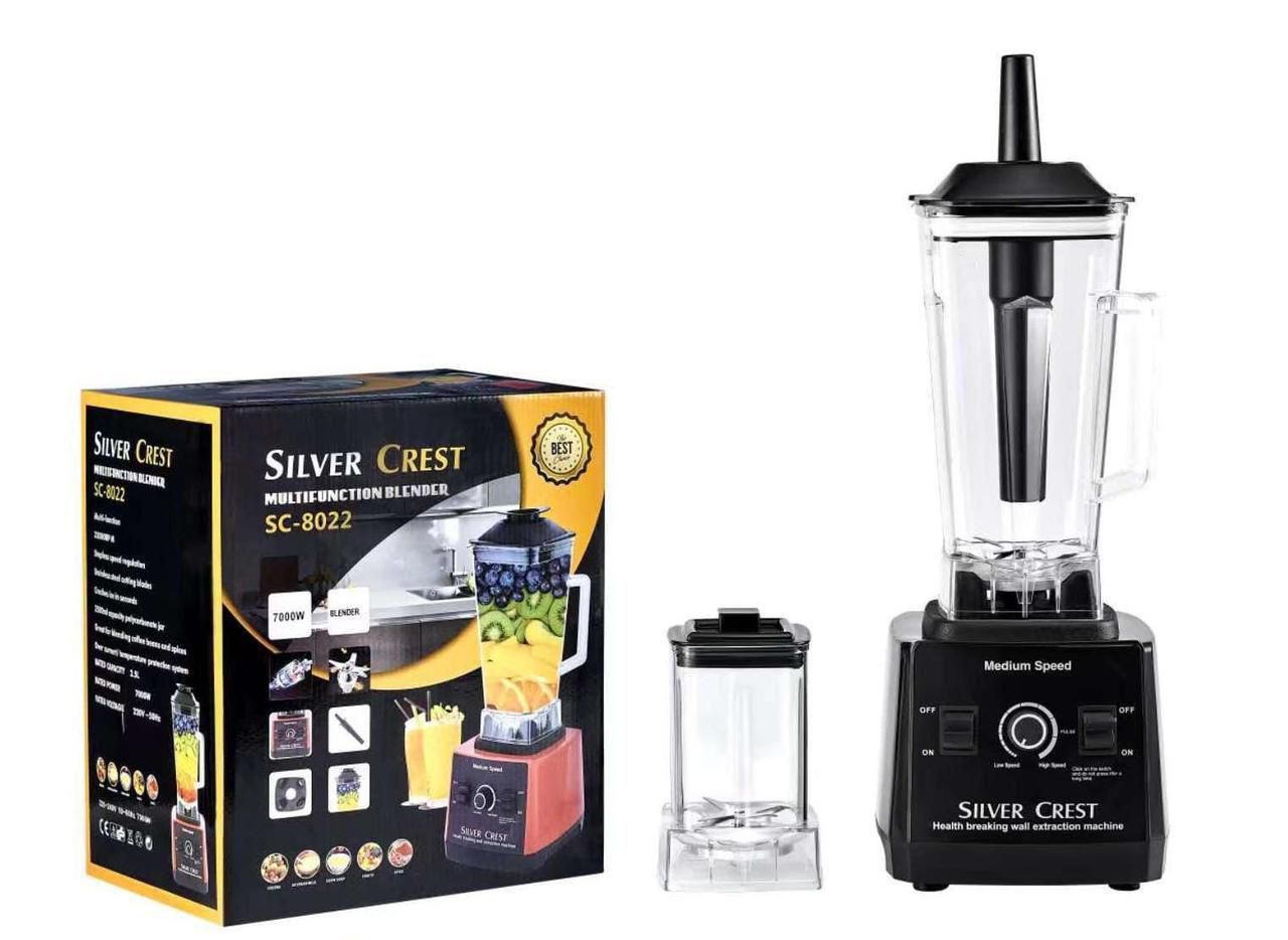 Picture of Silver Crest 7 kW Heavy‑Duty Commercial Blender – 2.5 L Jug + Grinder Jar, Black