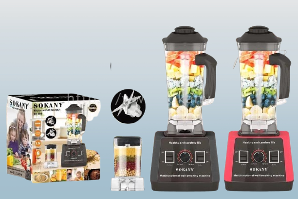 Picture of Sokany Commercial Blender SK‑666 – 5 kW Power, 2 in 1 with 2.0 L Main Jug & Grinder Jar (Black) 