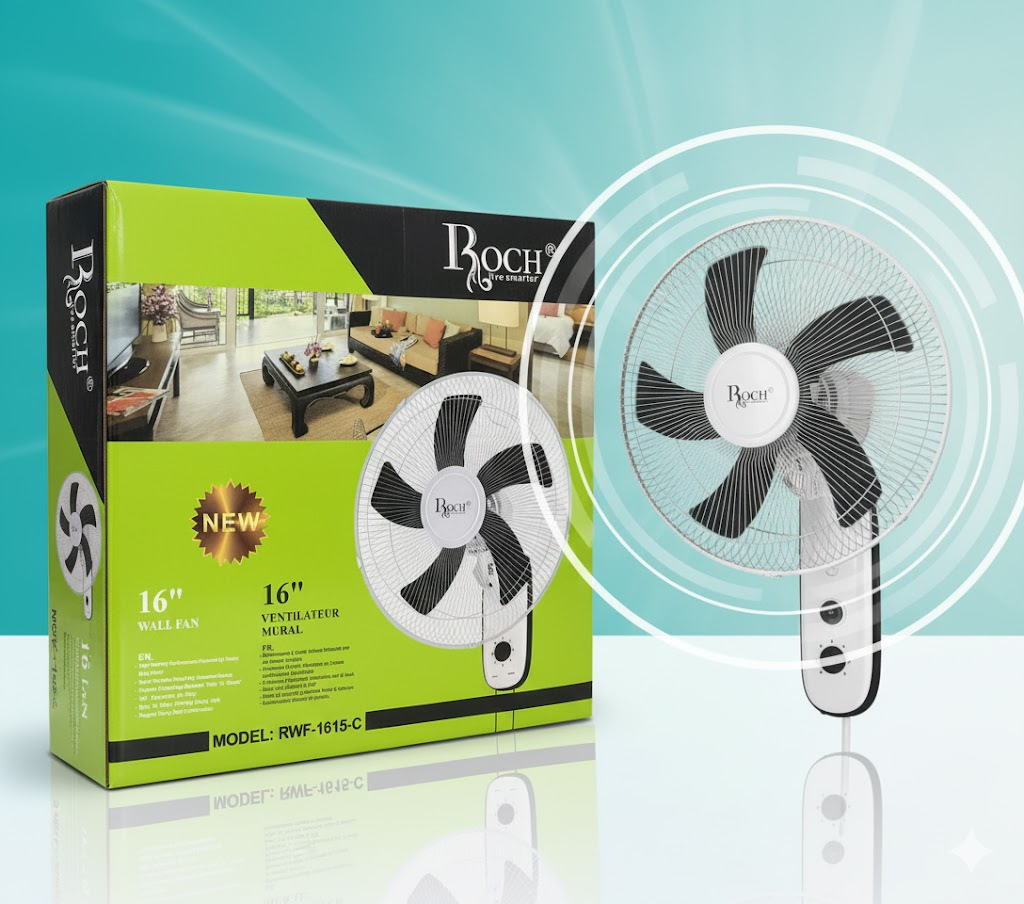 Picture of Roch 16″ Wall Fan RM/683 – Efficient Cooling with Durable Copper Motor